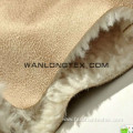 faux suede fabric bonded berber fleece for garment